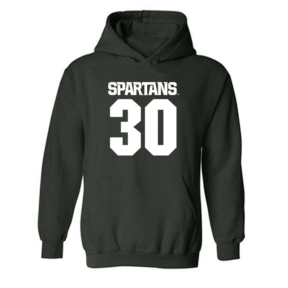 Michigan State - NCAA Men's Soccer : Ezra Horlings - Generic Shersey Hooded Sweatshirt-0