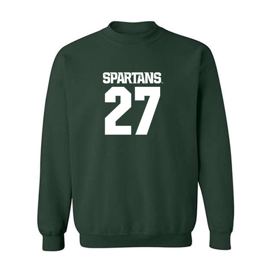 Michigan State - NCAA Football : Darrin Jones Jr. - Generic Shersey Crewneck Sweatshirt-0