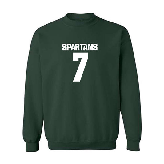 Michigan State - NCAA Men's Basketball : Carlos Medlock jr - Generic Shersey Crewneck Sweatshirt-0