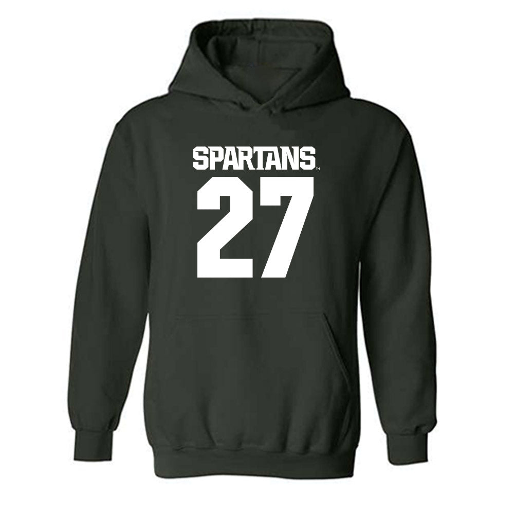 Michigan State - NCAA Football : Darrin Jones Jr. - Generic Shersey Hooded Sweatshirt-0