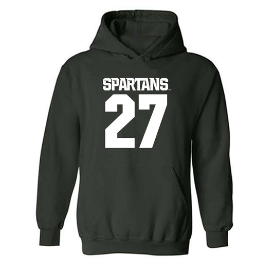 Michigan State - NCAA Football : Darrin Jones Jr. - Generic Shersey Hooded Sweatshirt-0