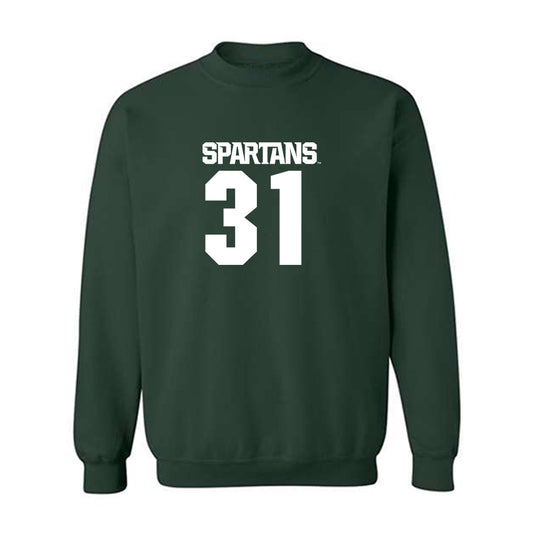 Michigan State - NCAA Men's Ice Hockey : Joshua Ravensbergen - Generic Shersey Crewneck Sweatshirt-0