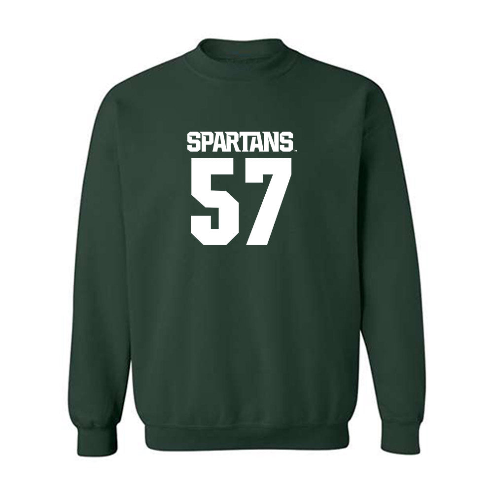 Michigan State - NCAA Football : Hudson Aultman - Generic Shersey Crewneck Sweatshirt-0