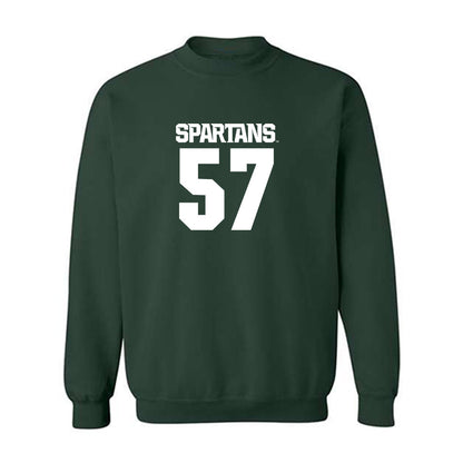 Michigan State - NCAA Football : Hudson Aultman - Generic Shersey Crewneck Sweatshirt-0