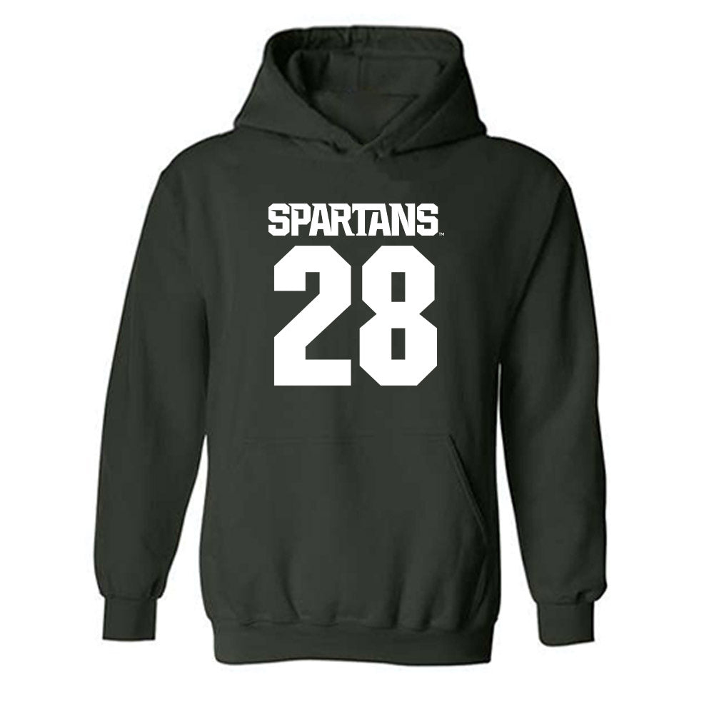 Michigan State - NCAA Men's Soccer : Jake Grekowicz - Generic Shersey Hooded Sweatshirt-0