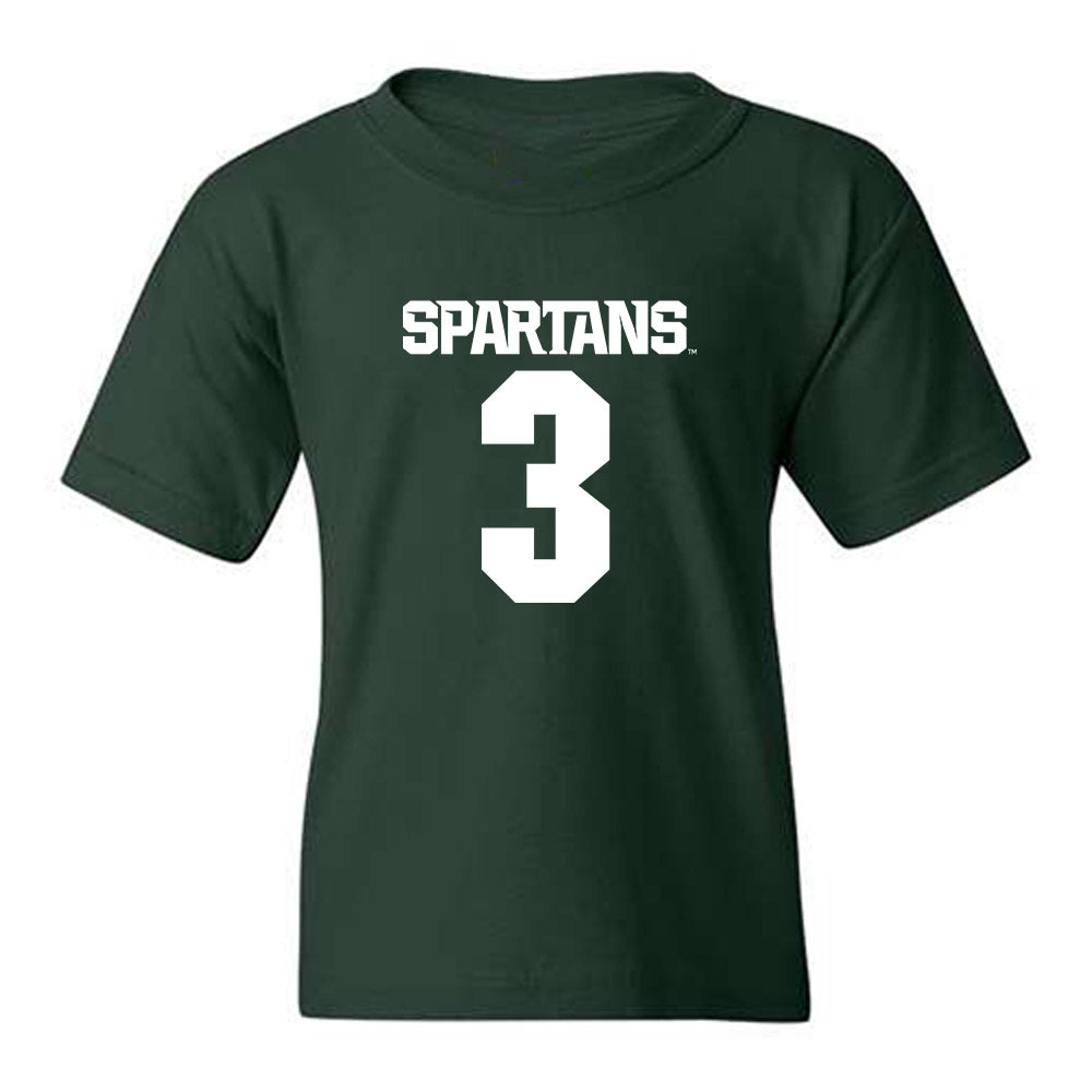 Michigan State - NCAA Football : Tre Bell - Generic Shersey Youth T-Shirt-0