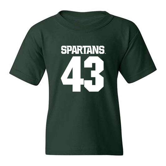 Michigan State - NCAA Baseball : Bobby Crane - Generic Shersey Youth T-Shirt-0