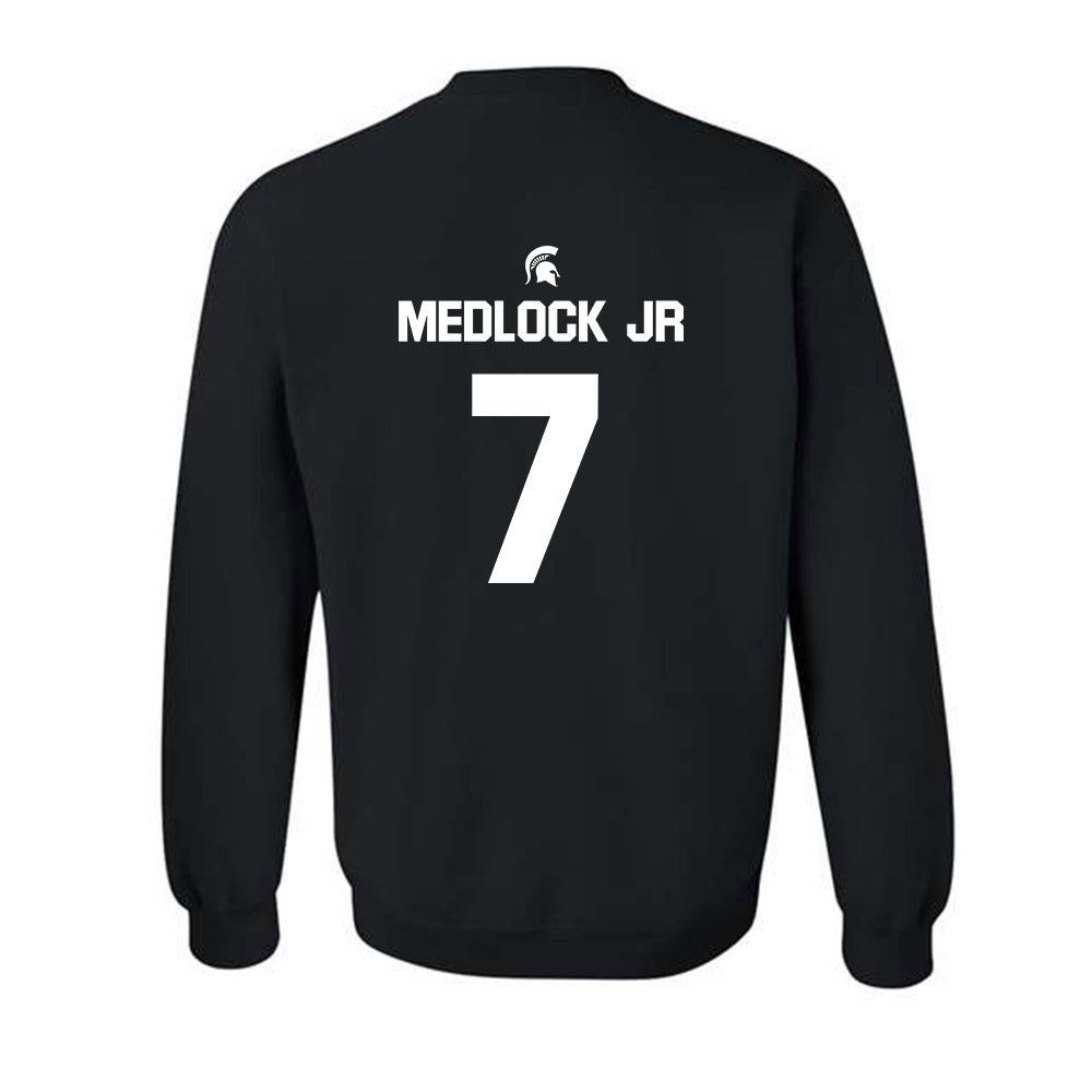 Michigan State - NCAA Men's Basketball : Carlos Medlock jr - Sports Shersey Crewneck Sweatshirt-1