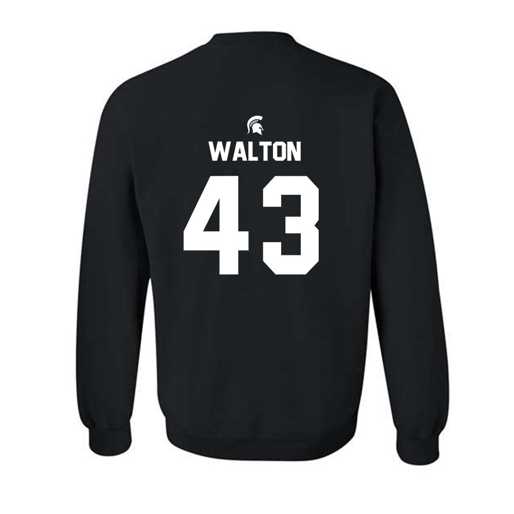 Michigan State - NCAA Men's Basketball : Colin Walton - Sports Shersey Crewneck Sweatshirt-1