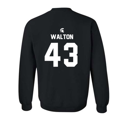 Michigan State - NCAA Men's Basketball : Colin Walton - Sports Shersey Crewneck Sweatshirt-1