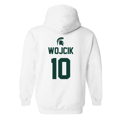Michigan State - NCAA Men's Basketball : Denham Wojcik - Sports Shersey Hooded Sweatshirt-1