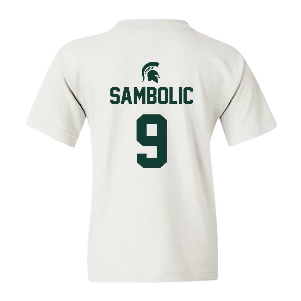 Michigan State - NCAA Women's Basketball : Sara Sambolic - Sports Shersey Youth T-Shirt-1