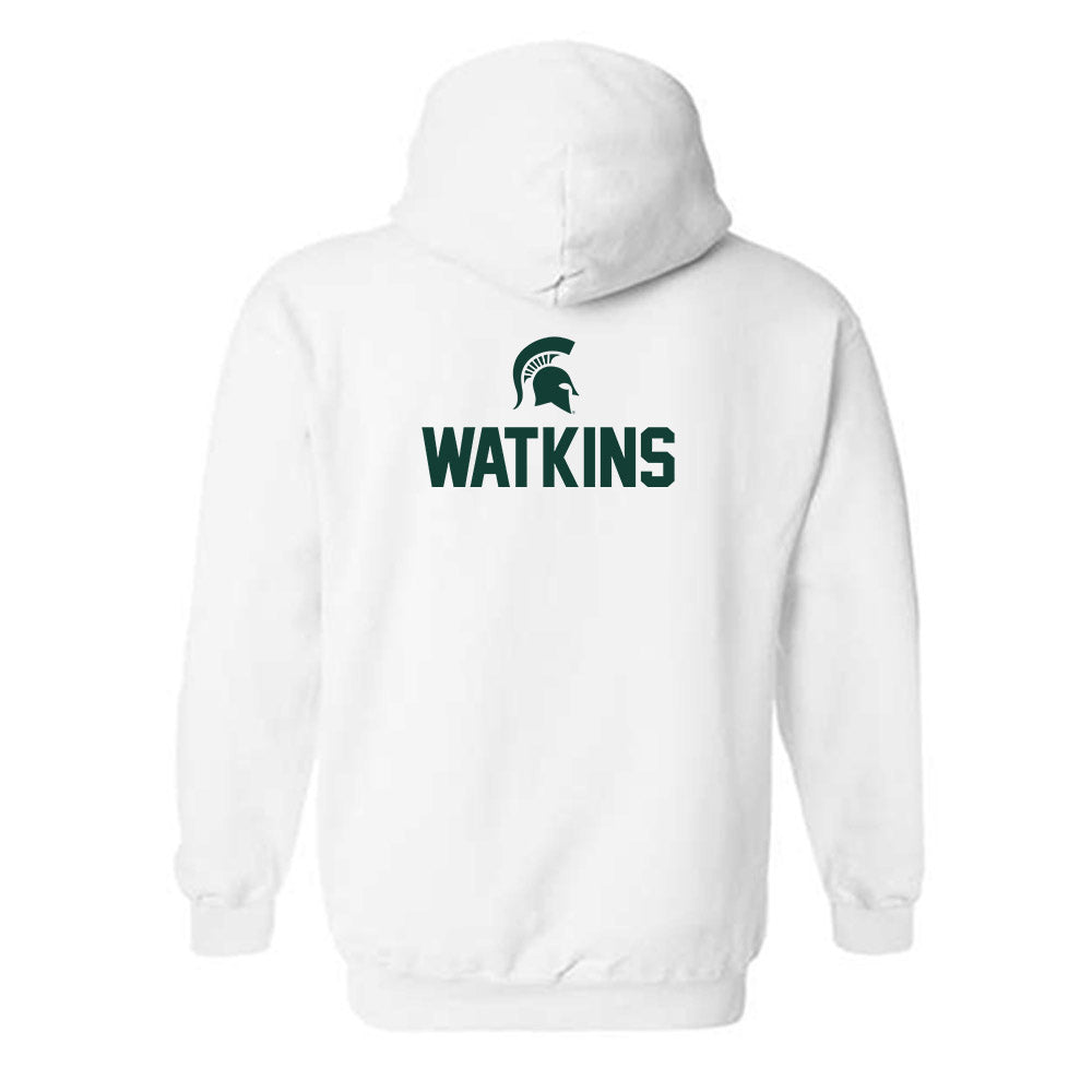 Michigan State - NCAA Men's Basketball : Matthew Watkins - Sports Shersey Hooded Sweatshirt-1