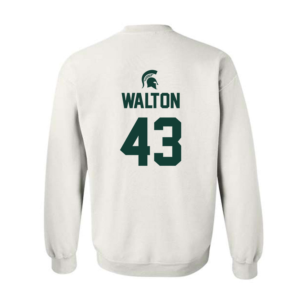 Michigan State - NCAA Men's Basketball : Colin Walton - Sports Shersey Crewneck Sweatshirt-1