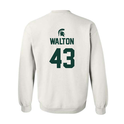 Michigan State - NCAA Men's Basketball : Colin Walton - Sports Shersey Crewneck Sweatshirt-1