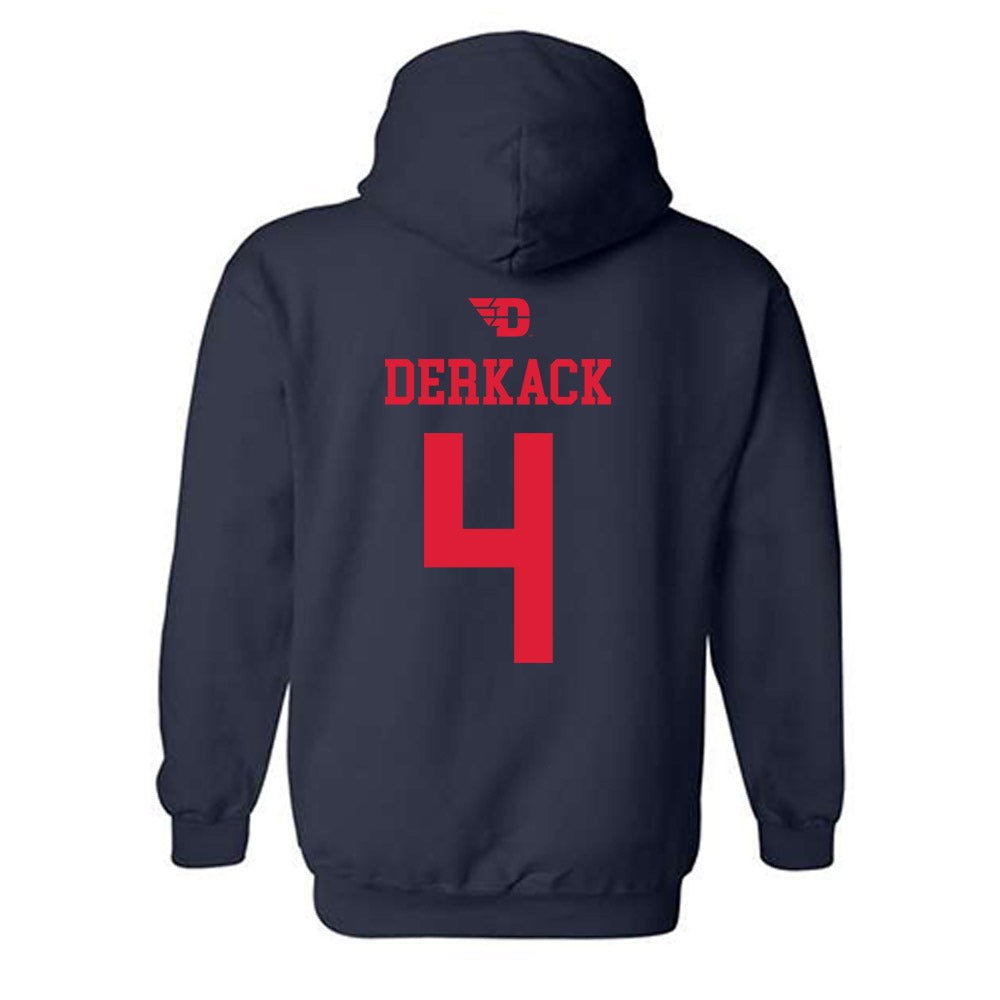 Dayton - NCAA Men's Basketball : Jordan Derkack - Sports Shersey Hooded Sweatshirt-1