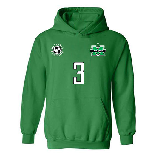 Marshall - NCAA Men's Soccer : Joao Alves - Sports Shersey Hooded Sweatshirt-0