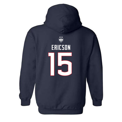 UConn - NCAA Baseball : Brady Ericson - Sports Shersey Hooded Sweatshirt-1