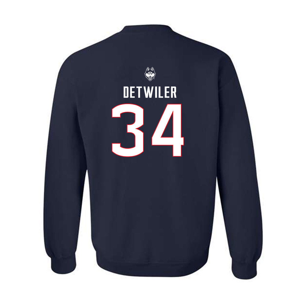 UConn - NCAA Baseball : Bryce Detwiler - Sports Shersey Crewneck Sweatshirt-1