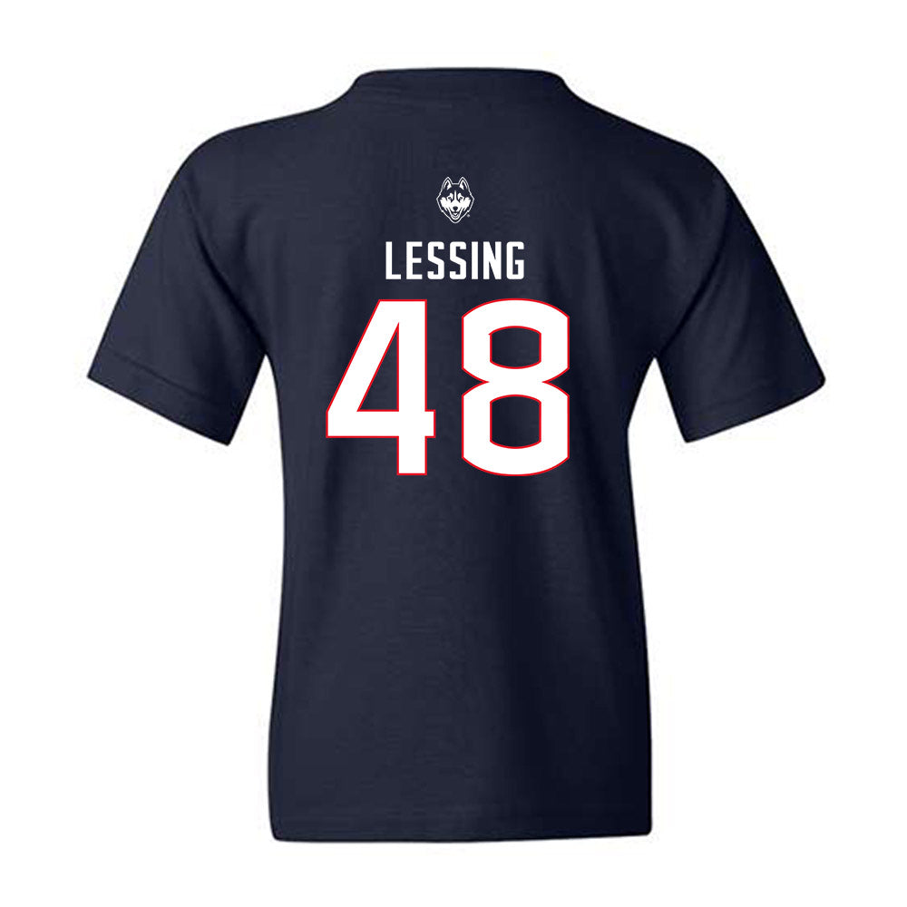 UConn - NCAA Baseball : Justin Lessing - Sports Shersey Youth T-Shirt-1