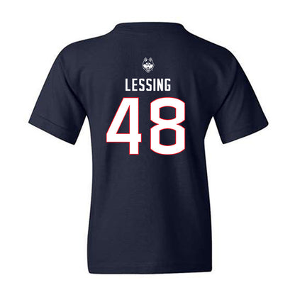 UConn - NCAA Baseball : Justin Lessing - Sports Shersey Youth T-Shirt-1