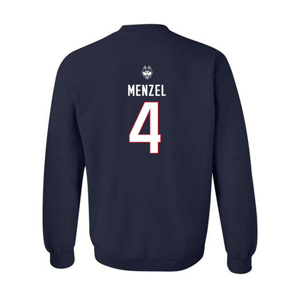 UConn - NCAA Baseball : Evan Menzel - Sports Shersey Crewneck Sweatshirt-1