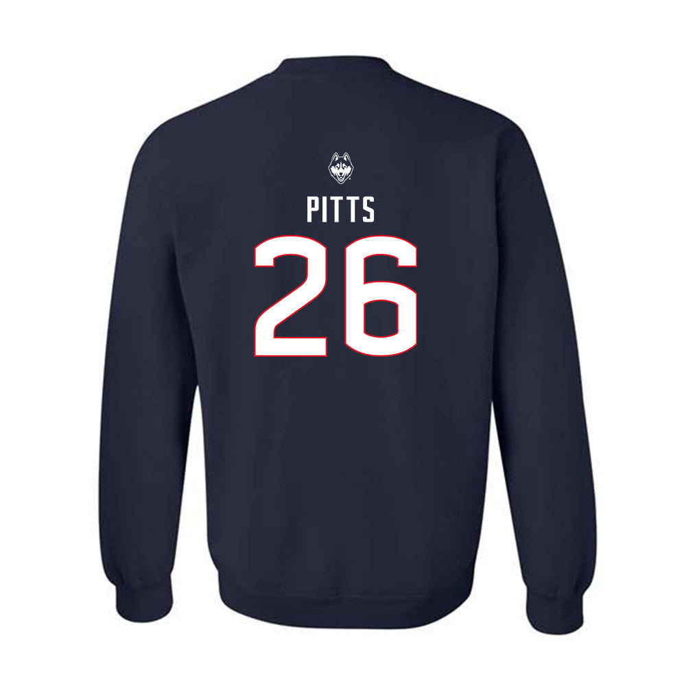 UConn - NCAA Baseball : Joe Pitts - Sports Shersey Crewneck Sweatshirt-1