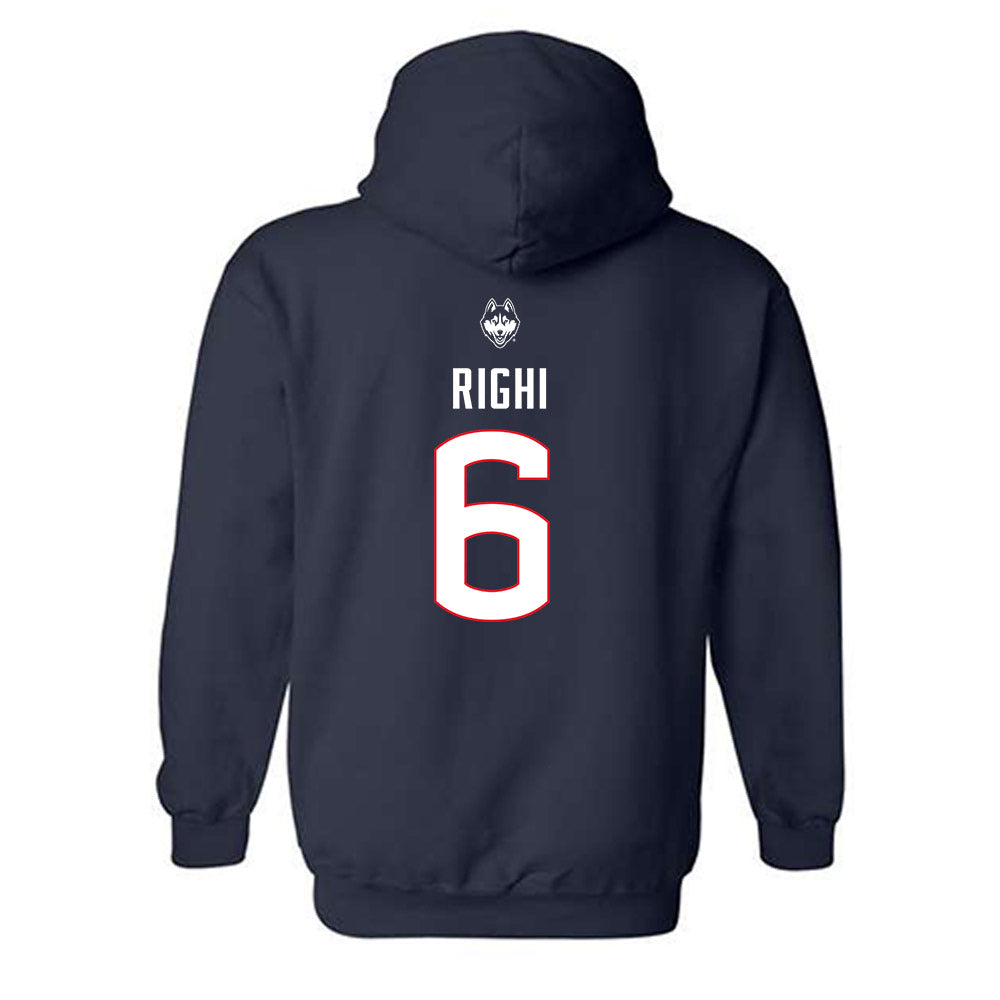 UConn - NCAA Baseball : Camden Righi - Sports Shersey Hooded Sweatshirt-1