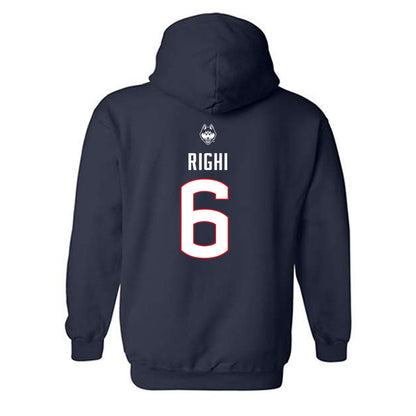 UConn - NCAA Baseball : Camden Righi - Sports Shersey Hooded Sweatshirt-1