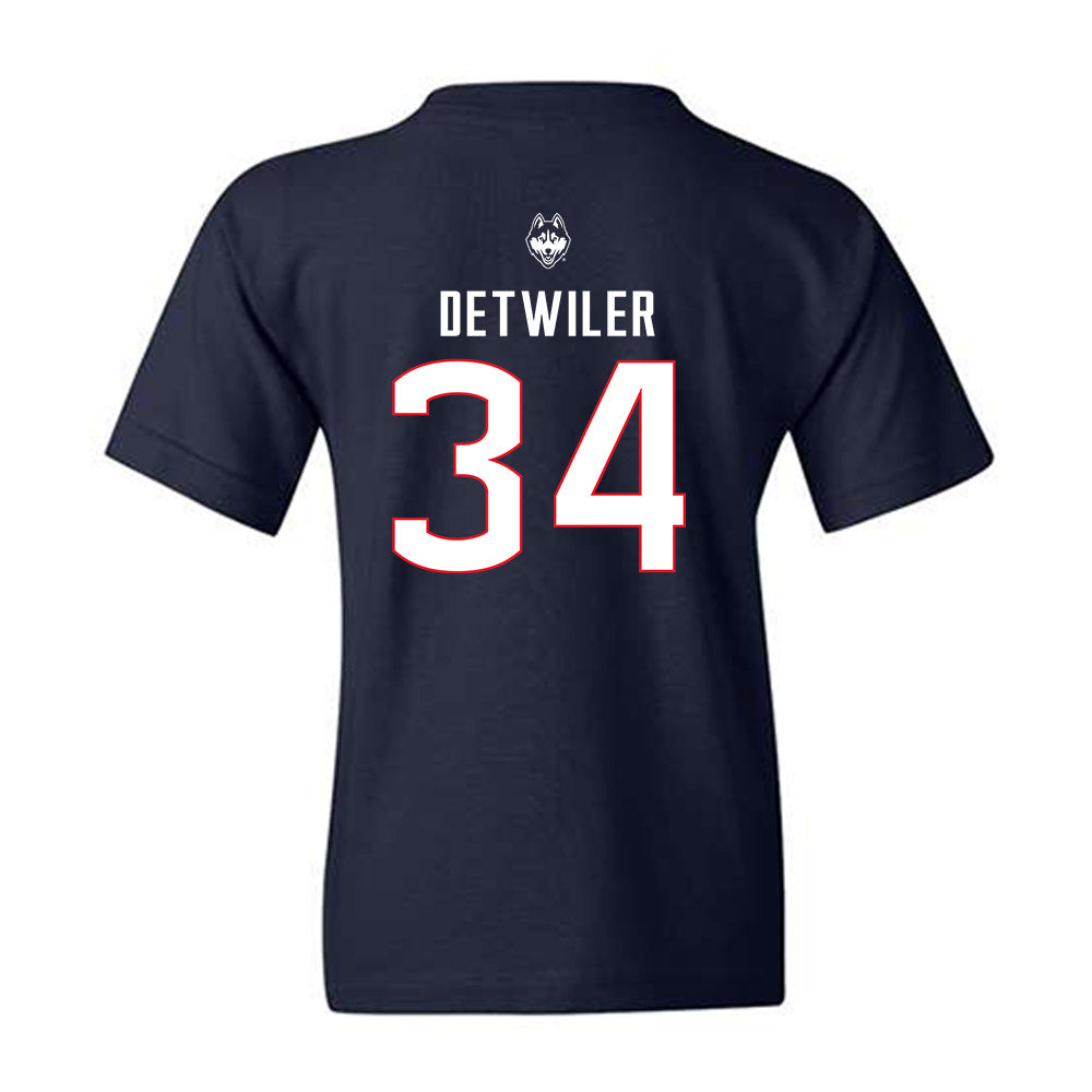 UConn - NCAA Baseball : Bryce Detwiler - Sports Shersey Youth T-Shirt-1