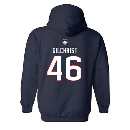 UConn - NCAA Baseball : Rob Gilchrist - Sports Shersey Hooded Sweatshirt-1