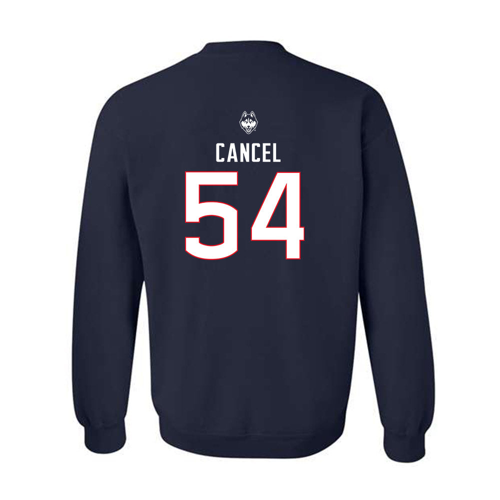 UConn - NCAA Baseball : Chris Cancel - Sports Shersey Crewneck Sweatshirt-1