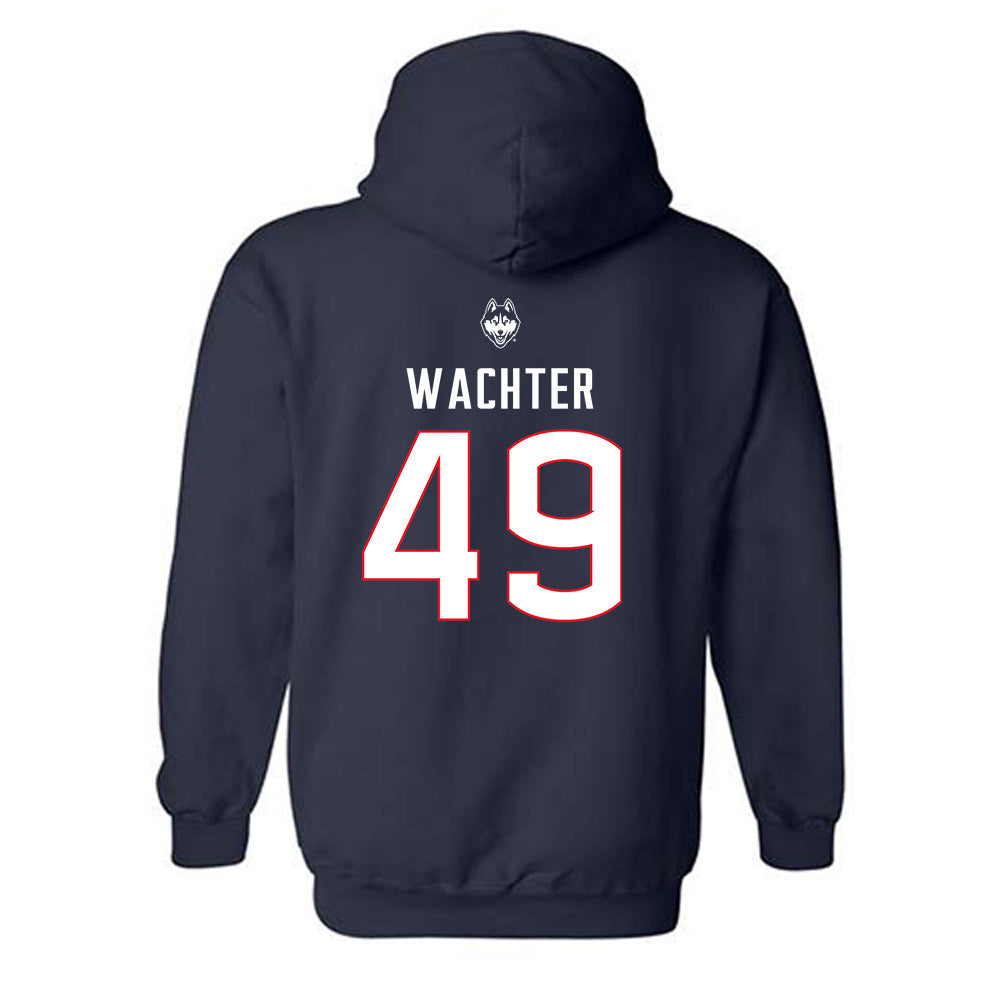 UConn - NCAA Baseball : Nater Wachter - Sports Shersey Hooded Sweatshirt-1