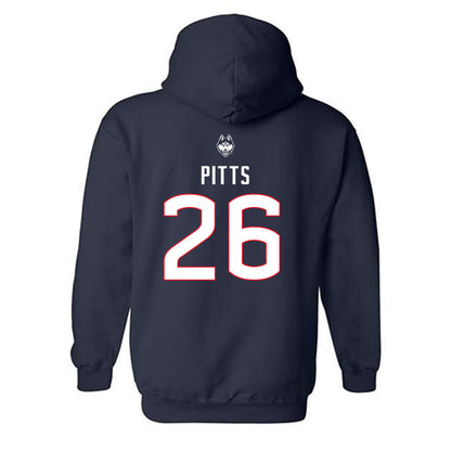 UConn - NCAA Baseball : Joe Pitts - Sports Shersey Hooded Sweatshirt-1
