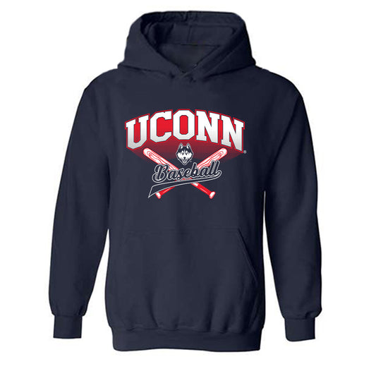 UConn - NCAA Baseball : Justin Lessing - Sports Shersey Hooded Sweatshirt-0