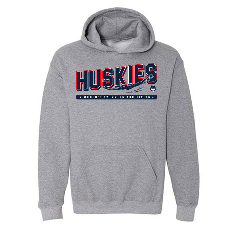 UConn - NCAA Women's Swimming & Diving : Kiersten O'Connor - Sports Shersey Hooded Sweatshirt-0