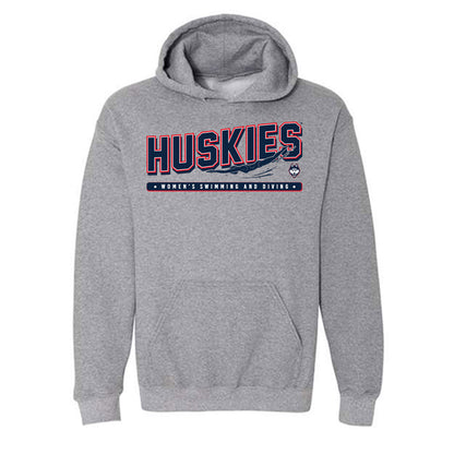 UConn - NCAA Women's Swimming & Diving : Kiersten O'Connor - Sports Shersey Hooded Sweatshirt-0