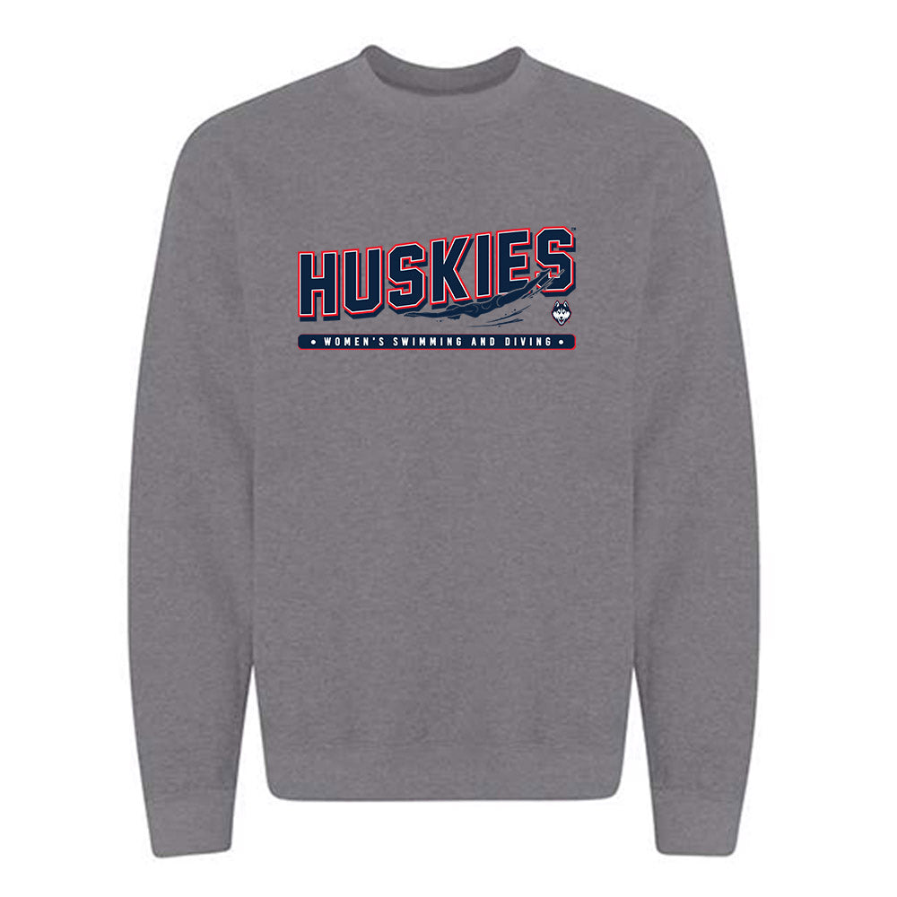 UConn - NCAA Women's Swimming & Diving : Kiersten O'Connor - Sports Shersey Crewneck Sweatshirt-0