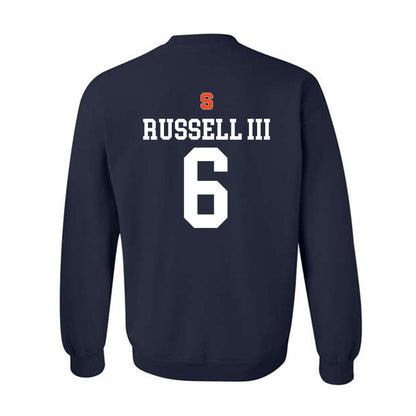 Syracuse - NCAA Men's Basketball : Calvin Russell III - Sports Shersey Crewneck Sweatshirt-1