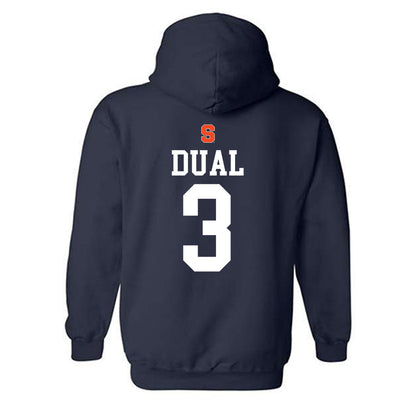 Syracuse - NCAA Men's Basketball : Garwey Dual - Sports Shersey Hooded Sweatshirt-1