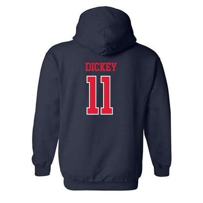 Dayton - NCAA Men's Basketball : Evan Dickey - Classic Shersey Hooded Sweatshirt-1