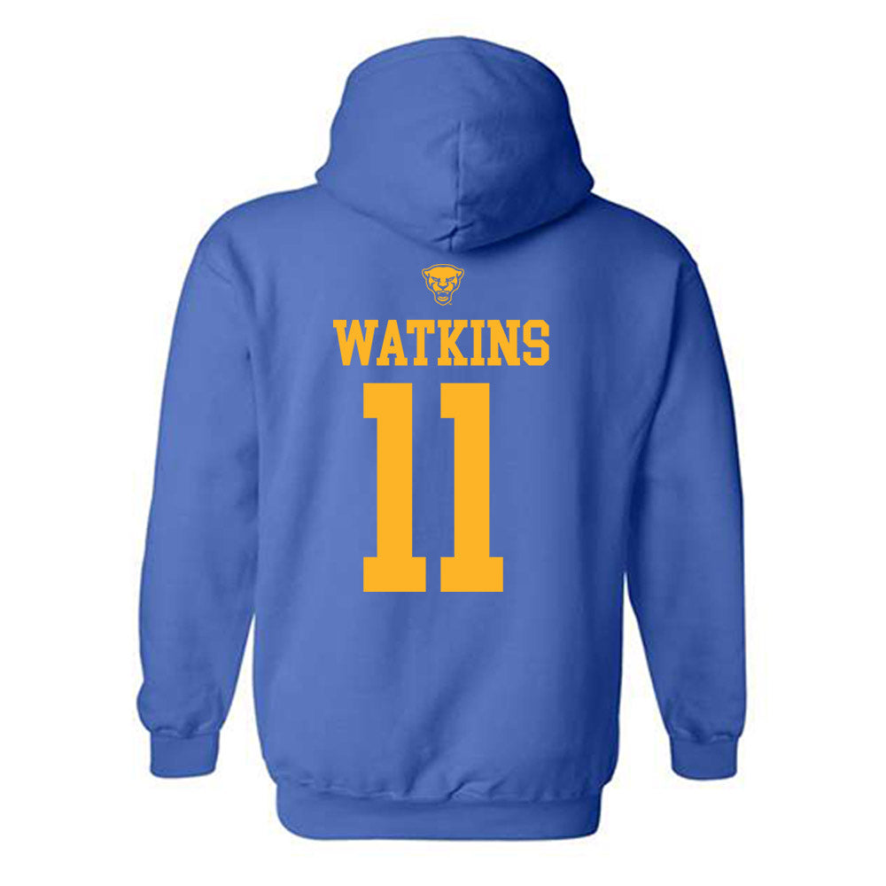Pittsburgh - NCAA Women's Basketball : Avery Watkins - Sports Shersey Hooded Sweatshirt-1