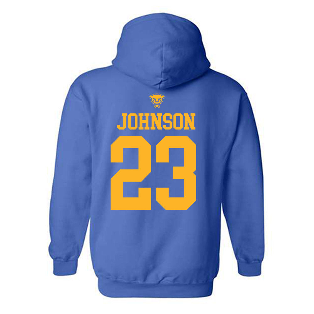 Pittsburgh - NCAA Women's Basketball : Mikayla Johnson - Sports Shersey Hooded Sweatshirt-1