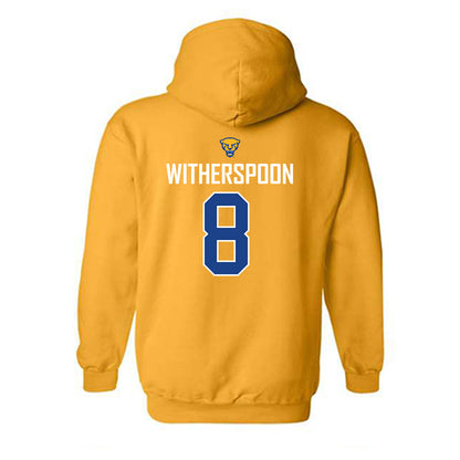 Pittsburgh - NCAA Men's Basketball : Omari Witherspoon - Sports Shersey Hooded Sweatshirt-1