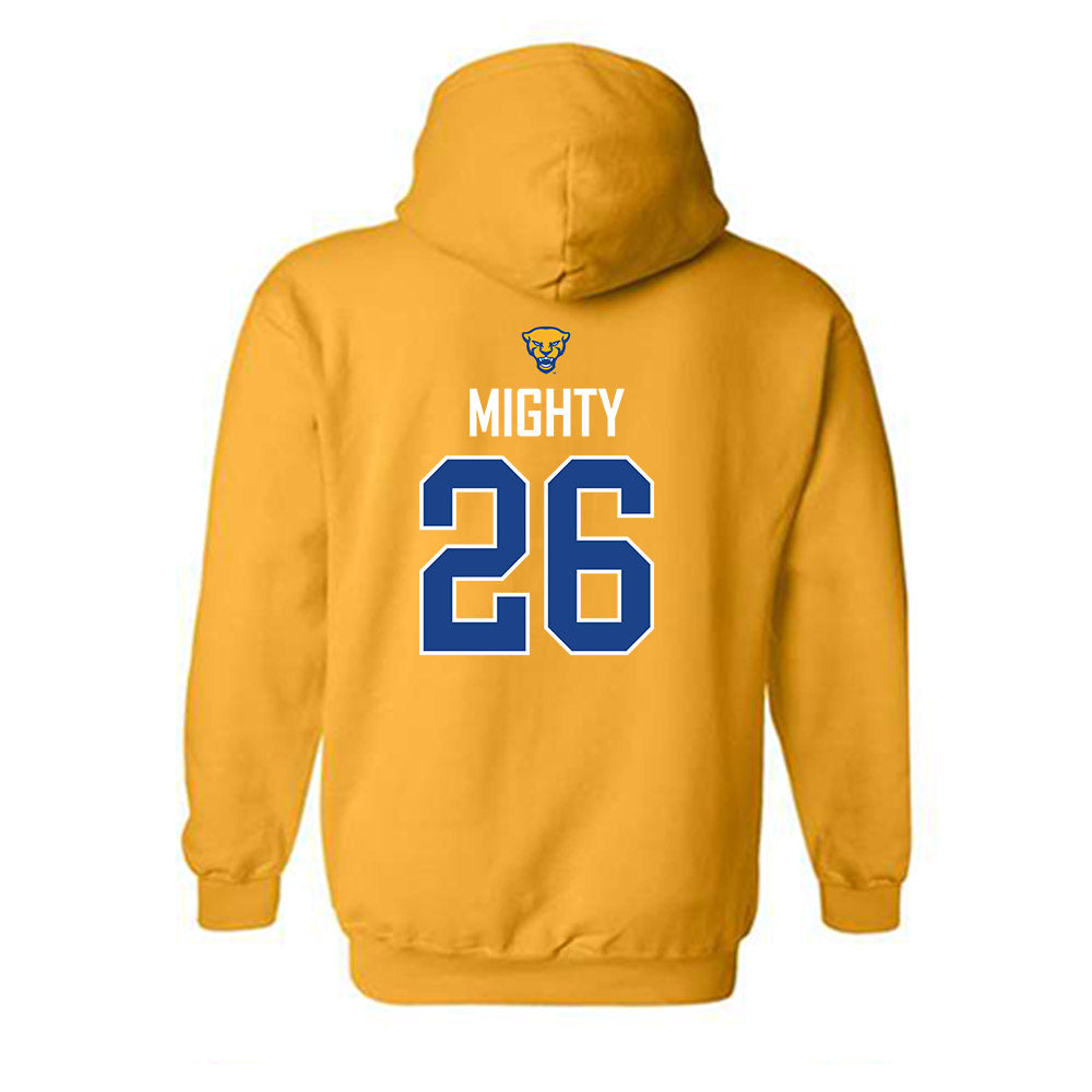 Pittsburgh - NCAA Men's Basketball : Armani Mighty - Sports Shersey Hooded Sweatshirt-1