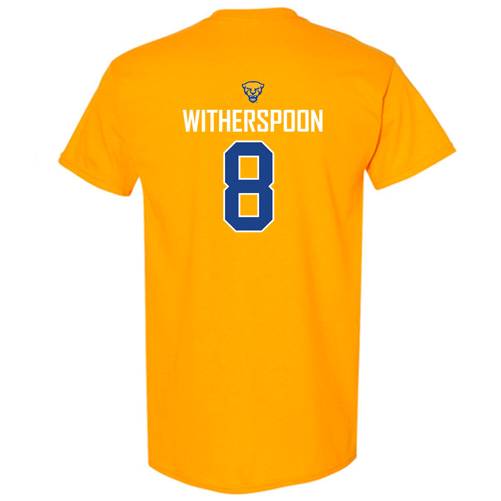 Pittsburgh - NCAA Men's Basketball : Omari Witherspoon - Sports Shersey T-Shirt-1