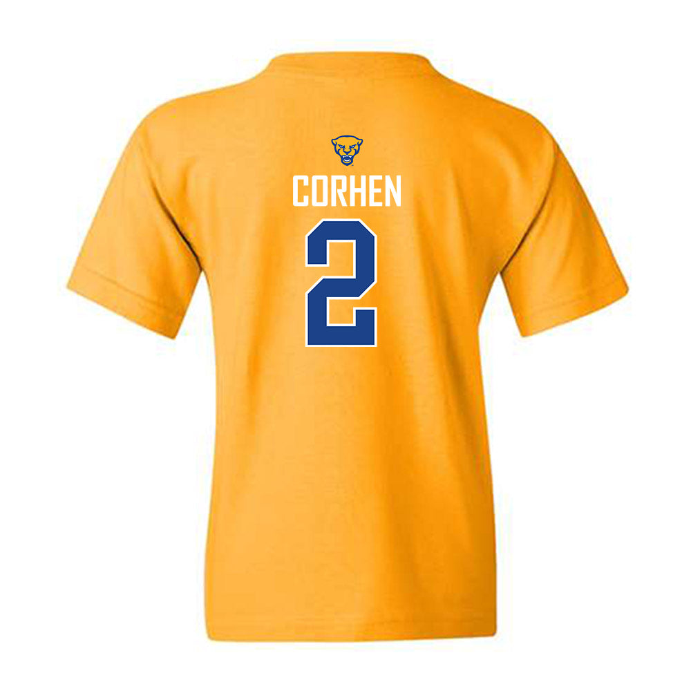 Pittsburgh - NCAA Men's Basketball : Cameron Corhen - Sports Shersey Youth T-Shirt-1