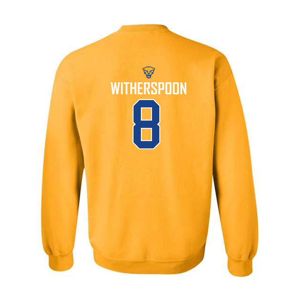 Pittsburgh - NCAA Men's Basketball : Omari Witherspoon - Sports Shersey Crewneck Sweatshirt-1