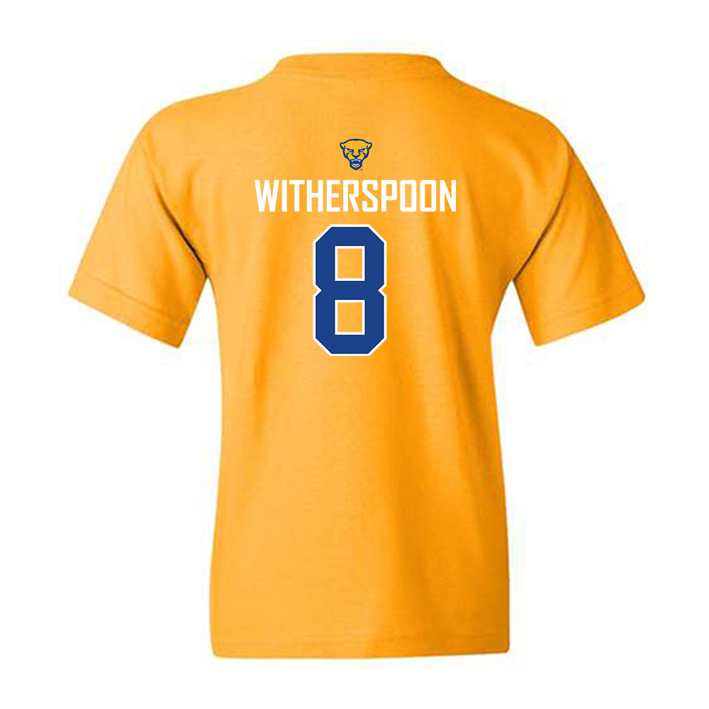 Pittsburgh - NCAA Men's Basketball : Omari Witherspoon - Sports Shersey Youth T-Shirt-1