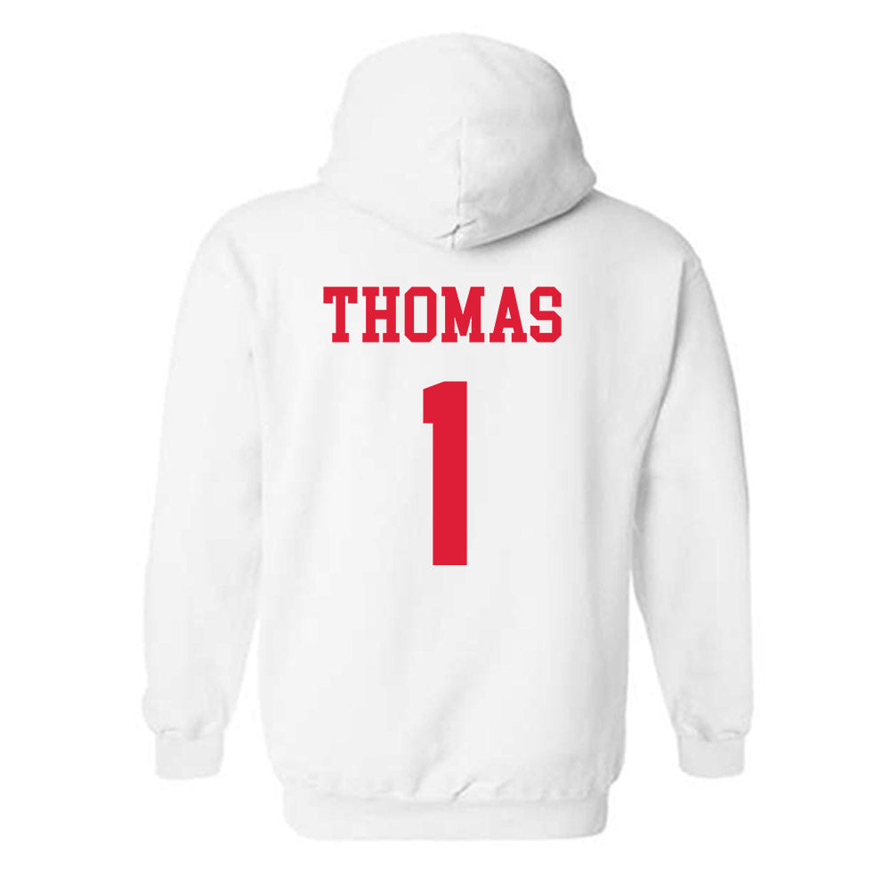 Dayton - NCAA Men's Basketball : Malcolm Thomas - Classic Shersey Hooded Sweatshirt-1